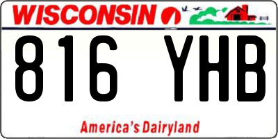 WI license plate 816YHB
