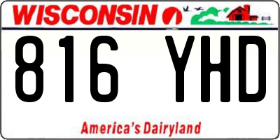 WI license plate 816YHD