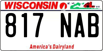 WI license plate 817NAB