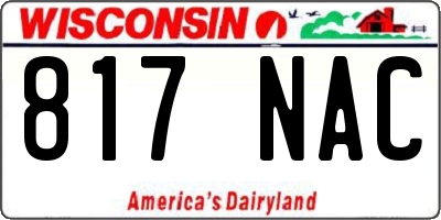 WI license plate 817NAC
