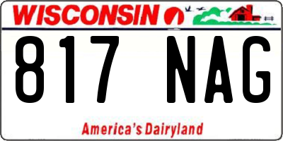 WI license plate 817NAG