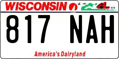 WI license plate 817NAH