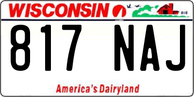 WI license plate 817NAJ