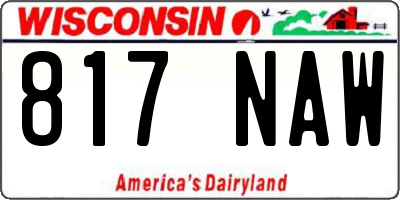 WI license plate 817NAW