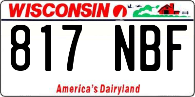 WI license plate 817NBF