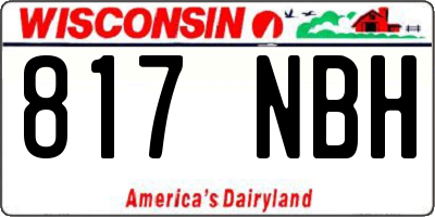 WI license plate 817NBH