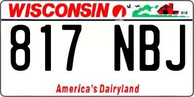 WI license plate 817NBJ