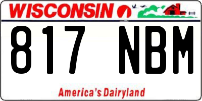WI license plate 817NBM