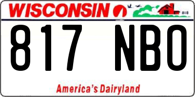 WI license plate 817NBO