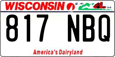 WI license plate 817NBQ