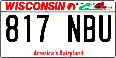 WI license plate 817NBU