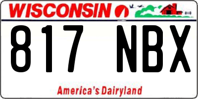 WI license plate 817NBX
