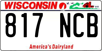 WI license plate 817NCB
