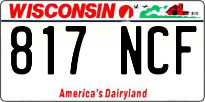 WI license plate 817NCF