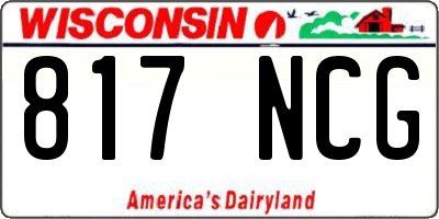 WI license plate 817NCG