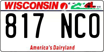 WI license plate 817NCO