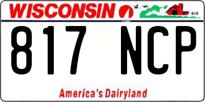 WI license plate 817NCP
