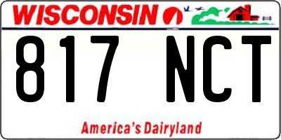 WI license plate 817NCT