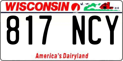WI license plate 817NCY
