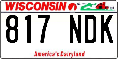 WI license plate 817NDK