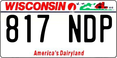 WI license plate 817NDP