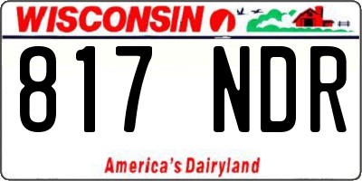 WI license plate 817NDR