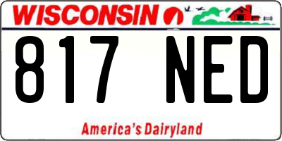 WI license plate 817NED