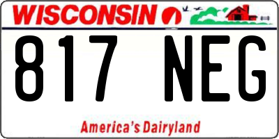 WI license plate 817NEG