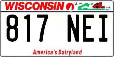 WI license plate 817NEI