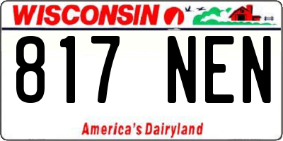 WI license plate 817NEN
