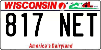 WI license plate 817NET