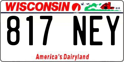 WI license plate 817NEY