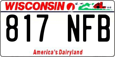 WI license plate 817NFB