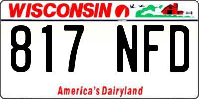 WI license plate 817NFD