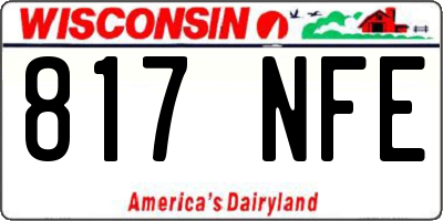 WI license plate 817NFE