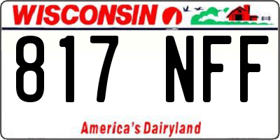 WI license plate 817NFF