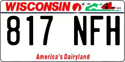 WI license plate 817NFH
