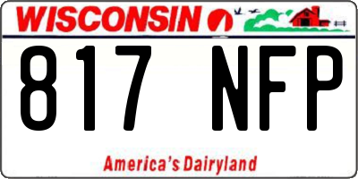 WI license plate 817NFP