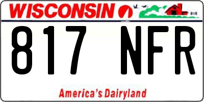 WI license plate 817NFR