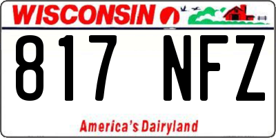 WI license plate 817NFZ