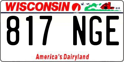 WI license plate 817NGE