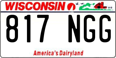 WI license plate 817NGG