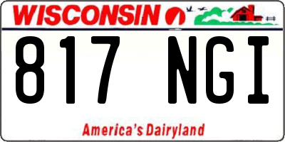 WI license plate 817NGI