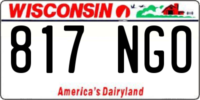 WI license plate 817NGO
