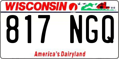 WI license plate 817NGQ