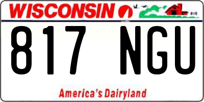 WI license plate 817NGU