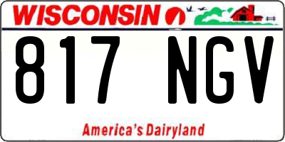 WI license plate 817NGV