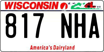 WI license plate 817NHA