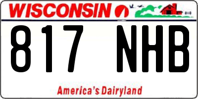 WI license plate 817NHB