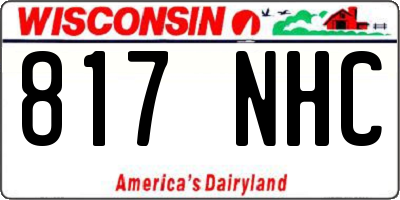 WI license plate 817NHC